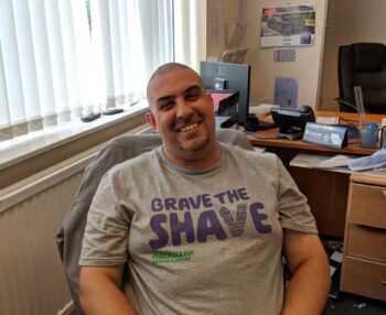 Chris after he braved the shave