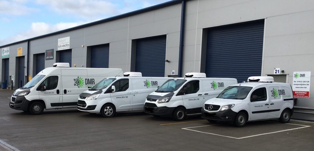 DMR's fleet outside their Newport depot