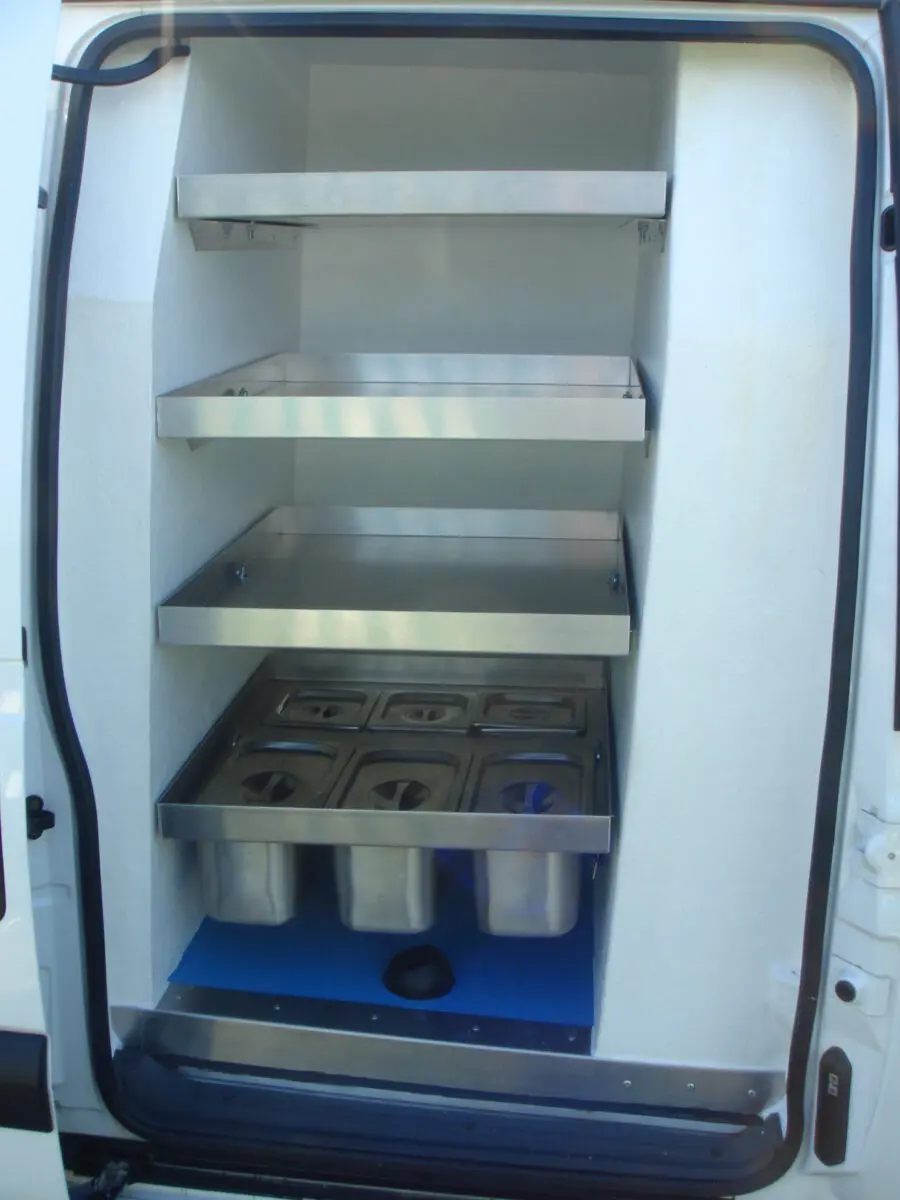 refrigerated van shelving