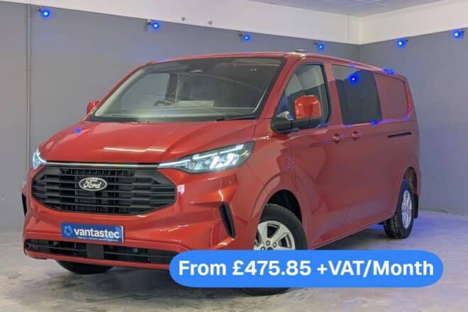 Red Ford Transit Custom Crew Van For Sale