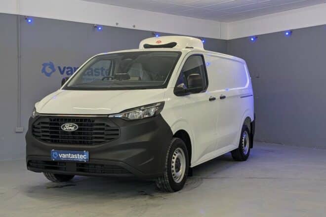 White Ford Transit Custom Fridge Van