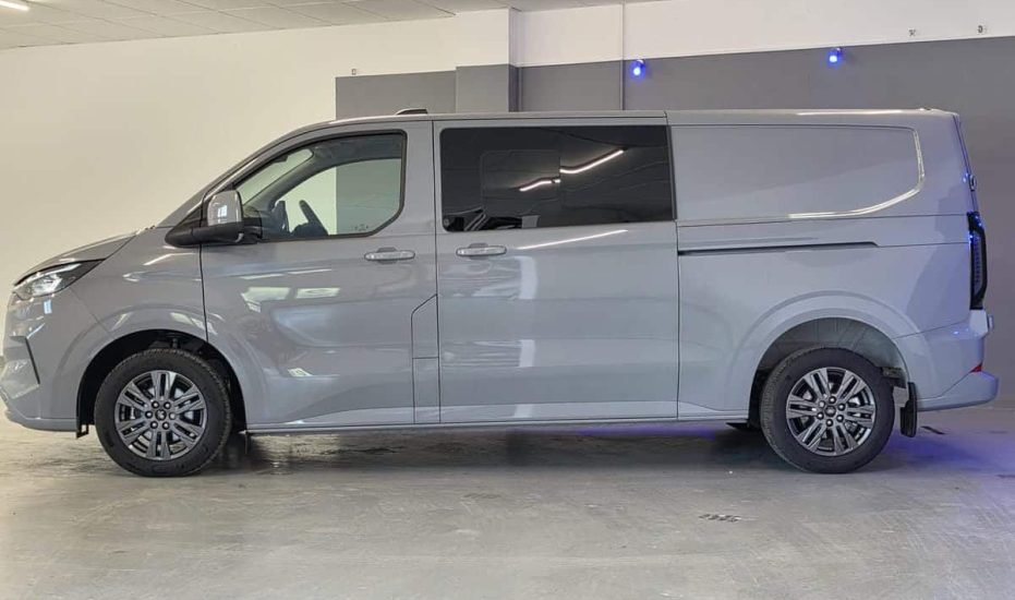 Grey Ford Transit Custom Auto Crew Van | Free UK Delivery