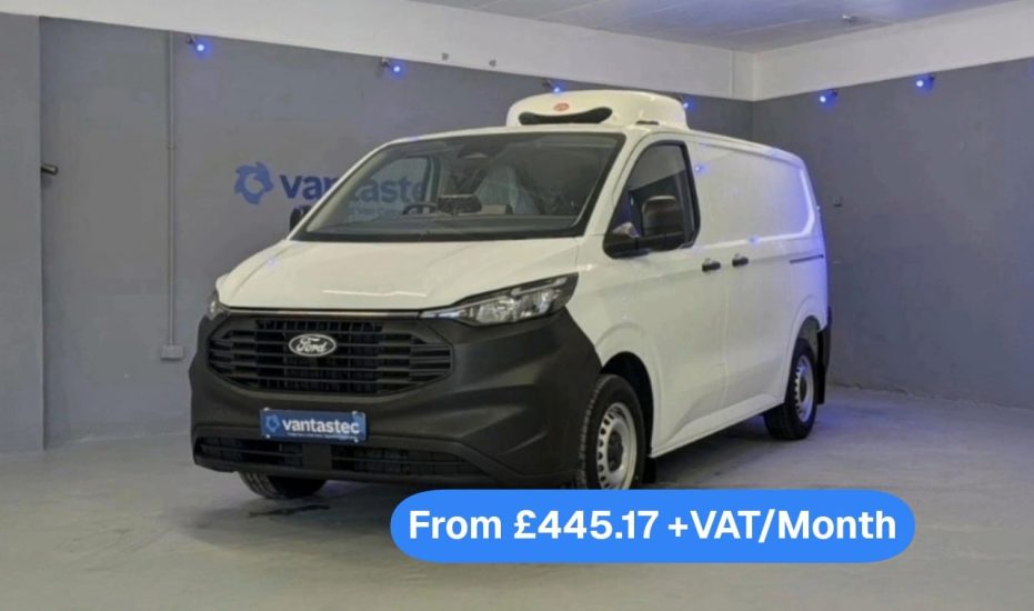 White Ford Transit Custom Fridge Van