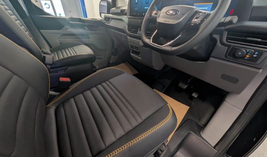 Black Ford Transit Custom Trail Crew Van