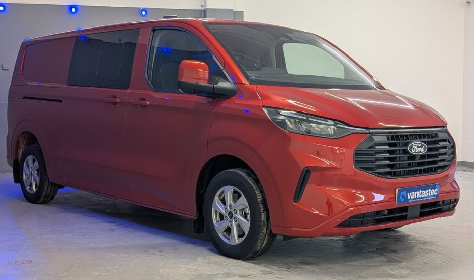 Red Ford Transit Custom Crew Van For Sale