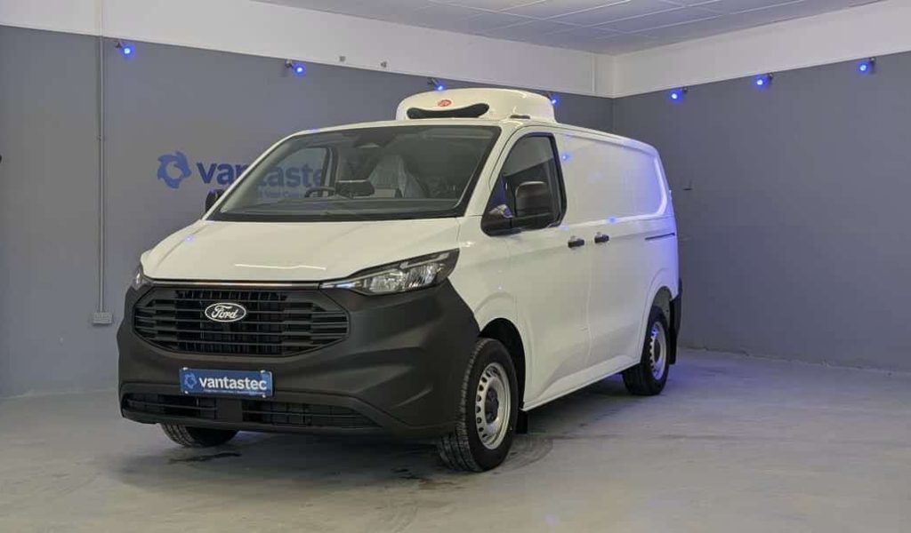White Ford Transit Custom Fridge Van