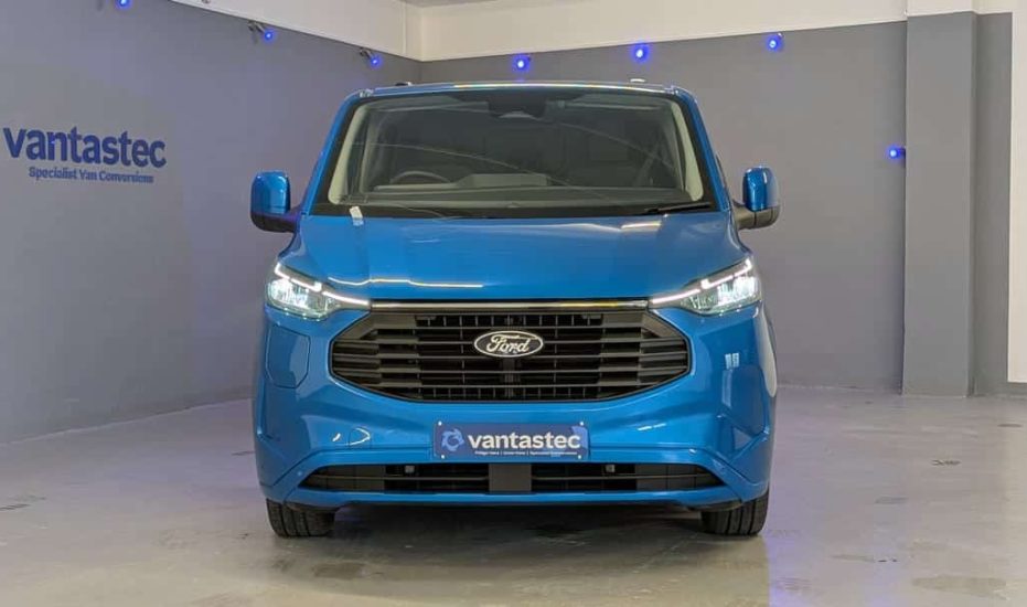 Blue Ford Custom PHEV Crew Van